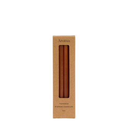 Henley Tapered Dinner Candles Tan (8pk)