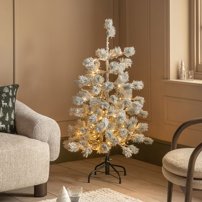 Blenheim Flocked Pine LED M Christmas Tree SMALL