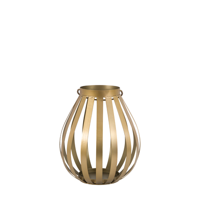 Hampton Metal Bulb Lantern Gold SMALL