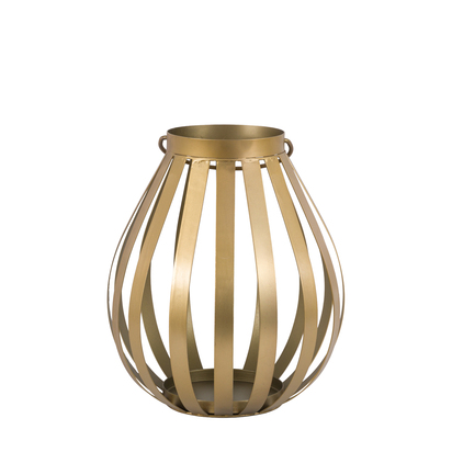 Hampton Metal Bulb Lantern Gold LARGE