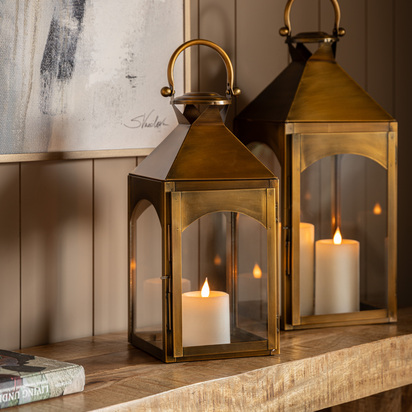 Richmond Metal Lantern Gold SMALL