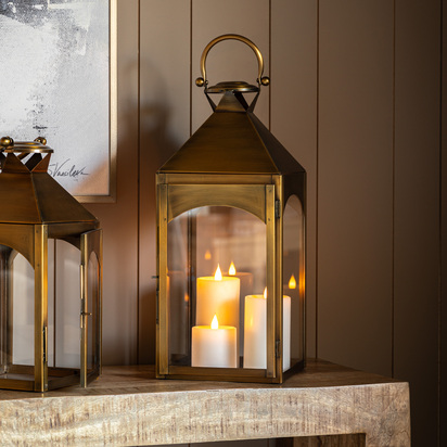Richmond Metal Lantern Gold LARGE