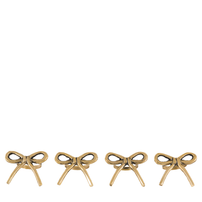 Windsor Bow Napkin Rings Gold (4pk)
