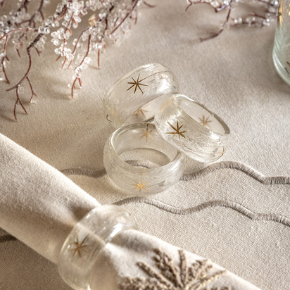 Kensington Snowflake Napkin Rings (4pk)