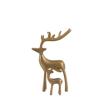 Keswick Set of 2 Metal Stags Gold