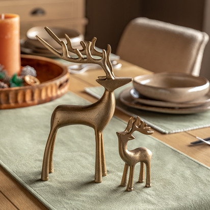 Keswick Set of 2 Metal Stags Gold