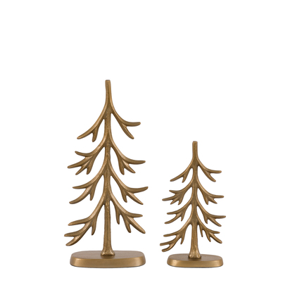 Keswick Set of 2 Metal Tree Ornaments Gold
