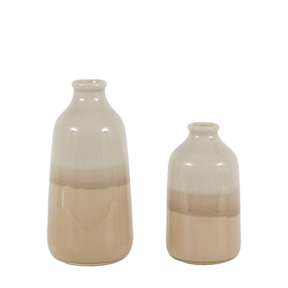 Lucca Crackle Glaze Bud Vases Set of 2