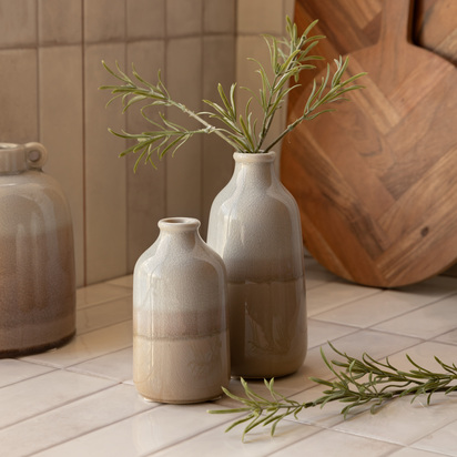 Lucca Crackle Glaze Bud Vases Set of 2