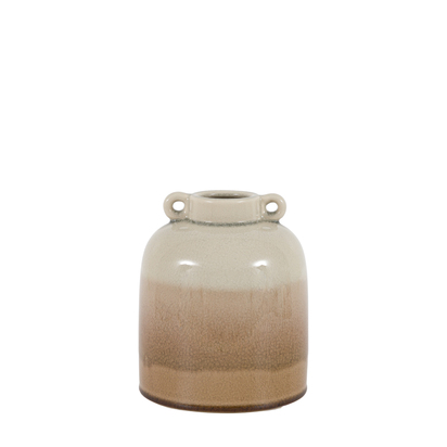 Lucca Crackle Glaze Vase Natural
