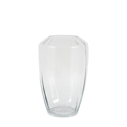 Bellagio Ribbed Clear Glass Vase