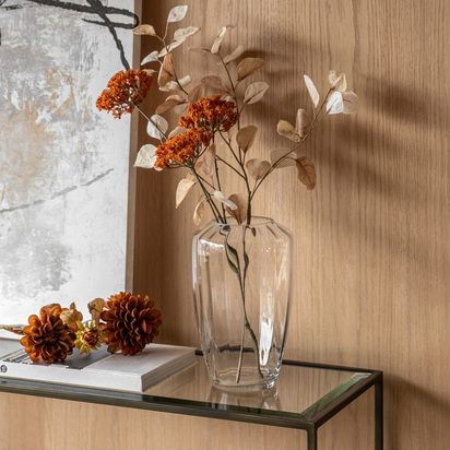 Bellagio Ribbed Clear Glass Vase