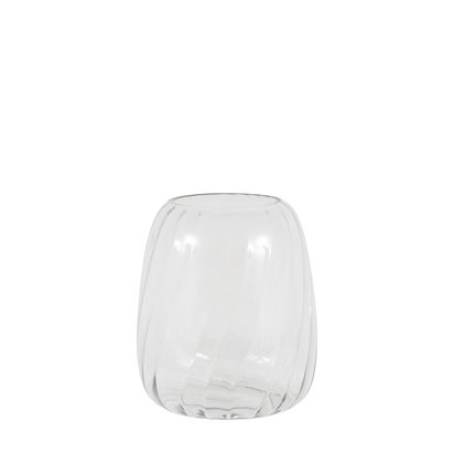 Portofino Swirl Clear Glass Vase