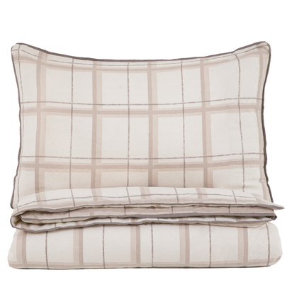 Winchester Check Brushed Cotton Duvet Set King KING