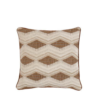 Alderley Jacquard Cushion Rust Feather Filled
