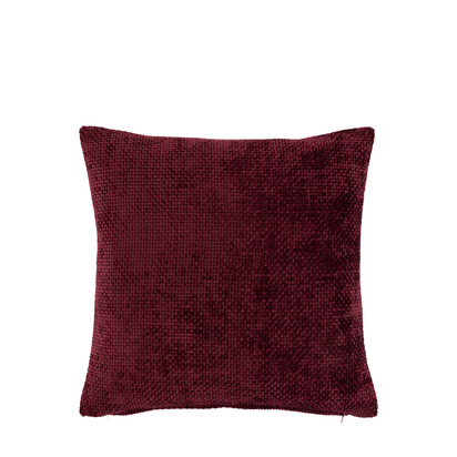 Harrogate Basketweave Chenille Cushion Merlot 2pk Poly Filled