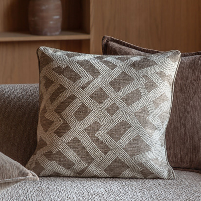 Florence Jacquard Cushion Natural Feather Filled