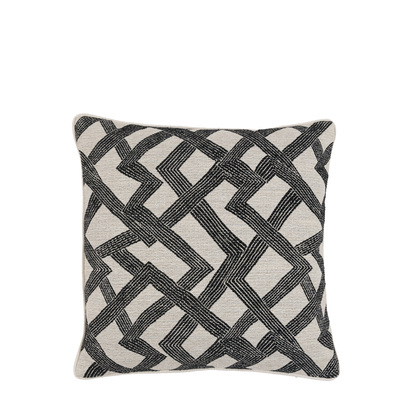 Florence Jacquard Cushion Slate Feather Filled
