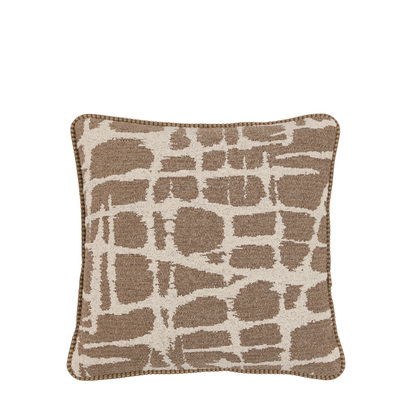 Ravello Jacquard Cushion Mocha Feather Filled