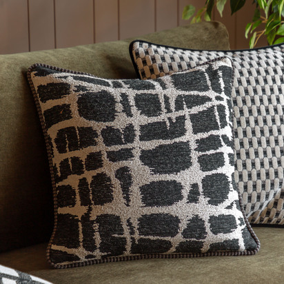 Ravello Jacquard Cushion Slate Feather Filled