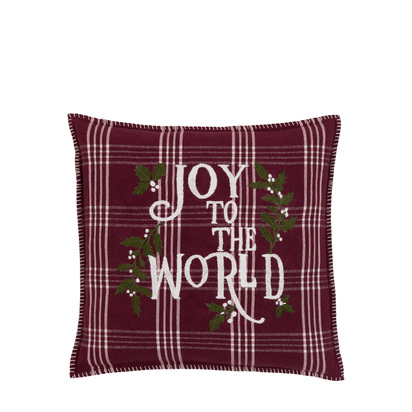Windsor Joy To The World Cushion Merlot Poly Filled