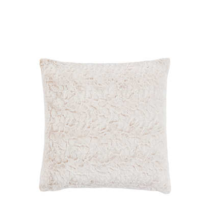 Kensington Faux Fur Cushion Natural (2pk) Poly Filled