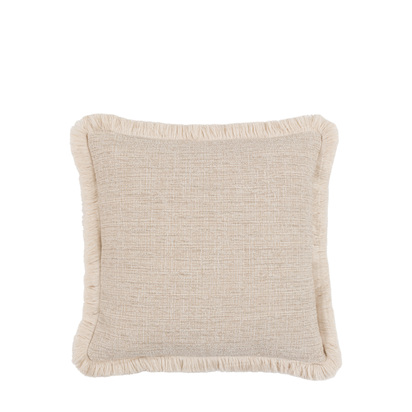 Siena Fringe Cushion Linen Feather Filled