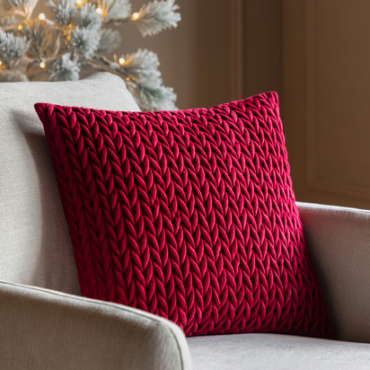 Verona Cushion Merlot (2pk) Poly Filled