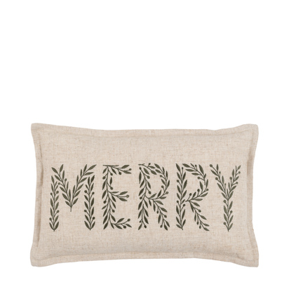 Keswick Embroidered Merry Cushion Poly Filled