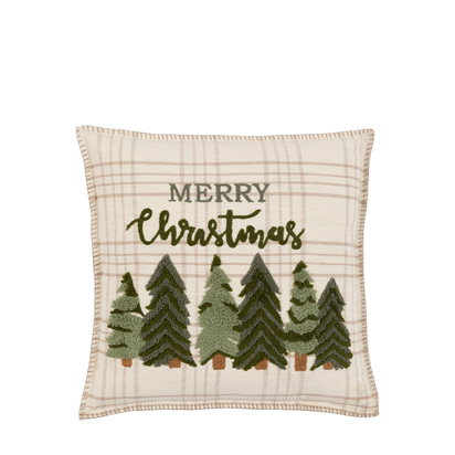 Keswick Merry Christmas Trees Cushion Poly Filled
