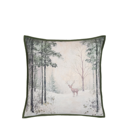 Keswick Stag Scene Cushion Poly Filled