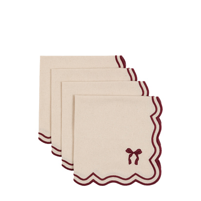 Windsor Scallop Bow Napkins (4pk)