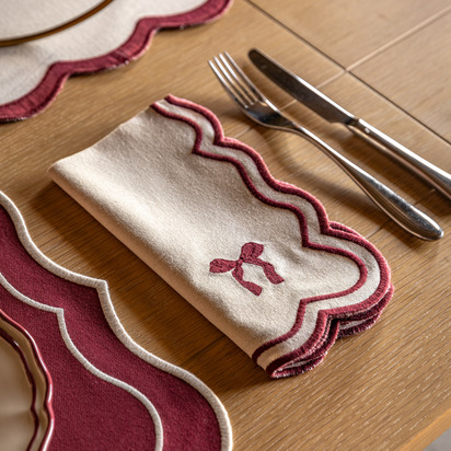 Windsor Scallop Bow Napkins (4pk)