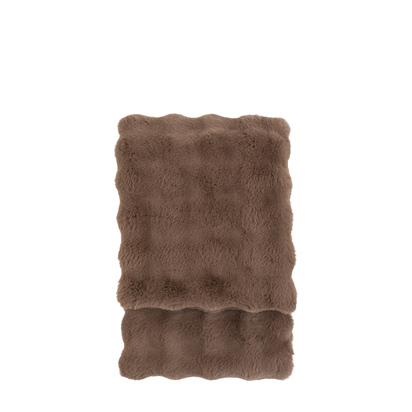 Ambleside Marshmallow Rabbit Faux Fur Throw Mocha