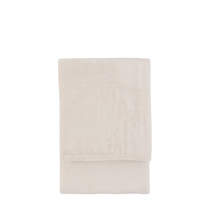 Windermere Super Soft Flannel Fleece Throw Ecru