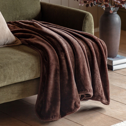 Keswick Toasty Fleece Throw Chocolate