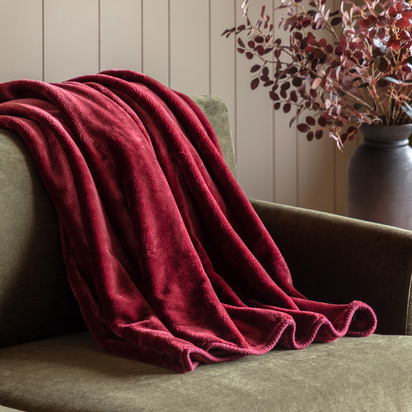 Keswick Toasty Fleece Throw Mulberry