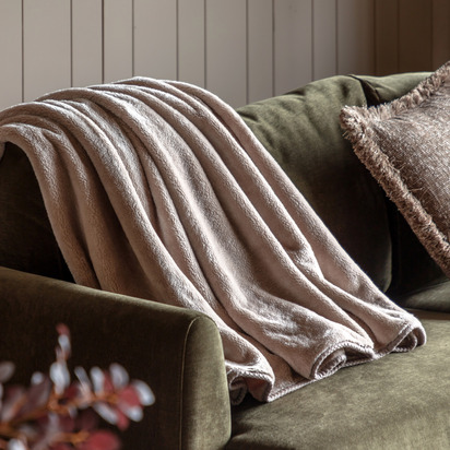 Keswick Toasty Fleece Throw Taupe