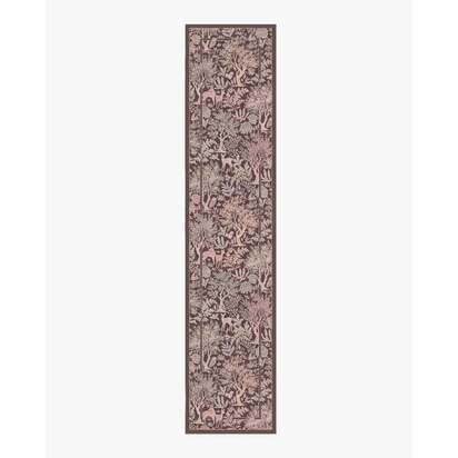Elowen Burgundy Flatwoven Rug - 75 x 365 cm - Rug + Pad System