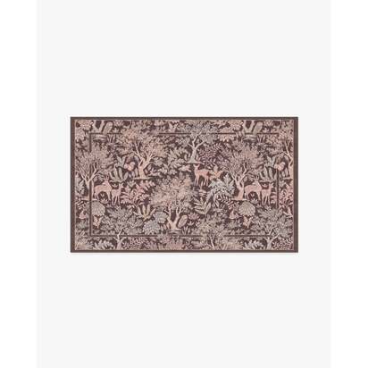 Elowen Burgundy Flatwoven Rug - 90 x 150 cm - Rug + Pad System