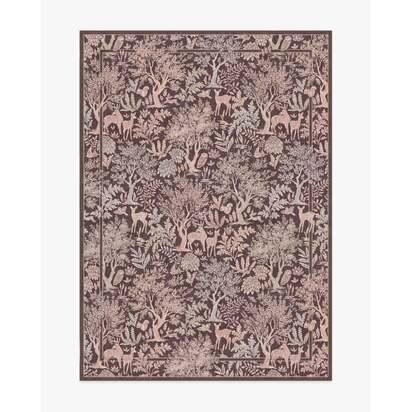 Elowen Burgundy Flatwoven Rug - 150 x 215 cm - Rug + Pad System