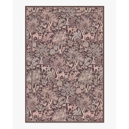 Elowen Burgundy Flatwoven Rug - 185 x 275 cm - Rug + Pad System