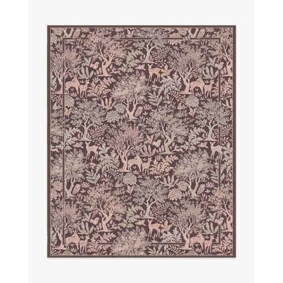 Elowen Burgundy Flatwoven Rug - 245 x 305 cm - Rug + Pad System