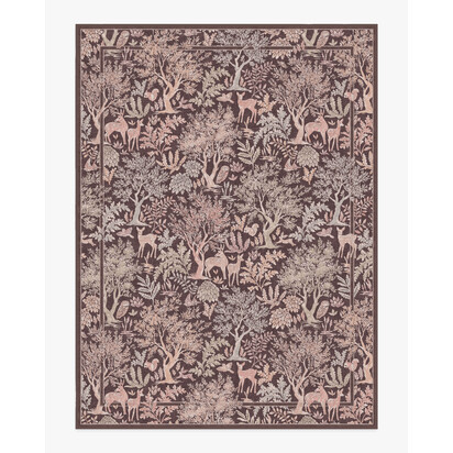 Elowen Burgundy Flatwoven Rug - 275 x 365 cm - Rug + Pad System