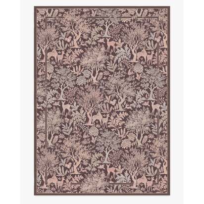 Elowen Burgundy Flatwoven Rug - 305 x 425 cm - Rug + Pad System