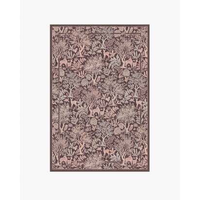Elowen Burgundy Flatwoven Rug - 120 x 185 cm - Rug + Cushioned Pad System