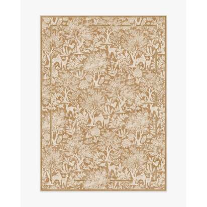 Elowen Ochre Flatwoven Rug - 150 x 215 cm - Rug + Pad System