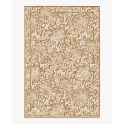 Elowen Ochre Flatwoven Rug - 185 x 275 cm - Rug + Pad System