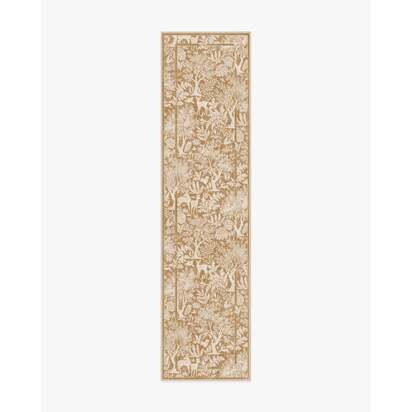 Elowen Ochre Flatwoven Rug - 75 x 305 cm - Rug + Cushioned Pad System