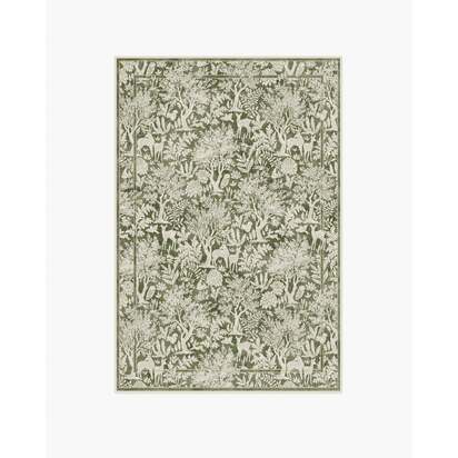 Elowen Olive Flatwoven Rug - 120 x 185 cm - Rug + Pad System